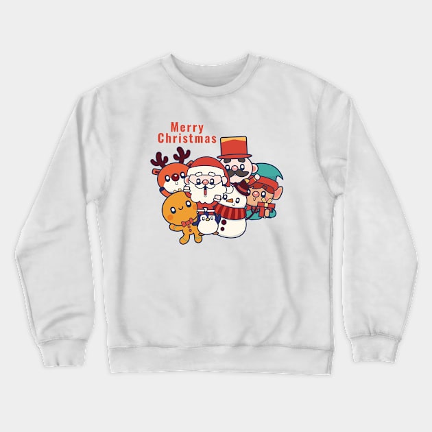 Santa Claus And Friend Crewneck Sweatshirt by lynnellis